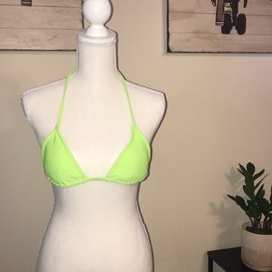 Forever 21 Lime Neon Green Triangle Bikini Top